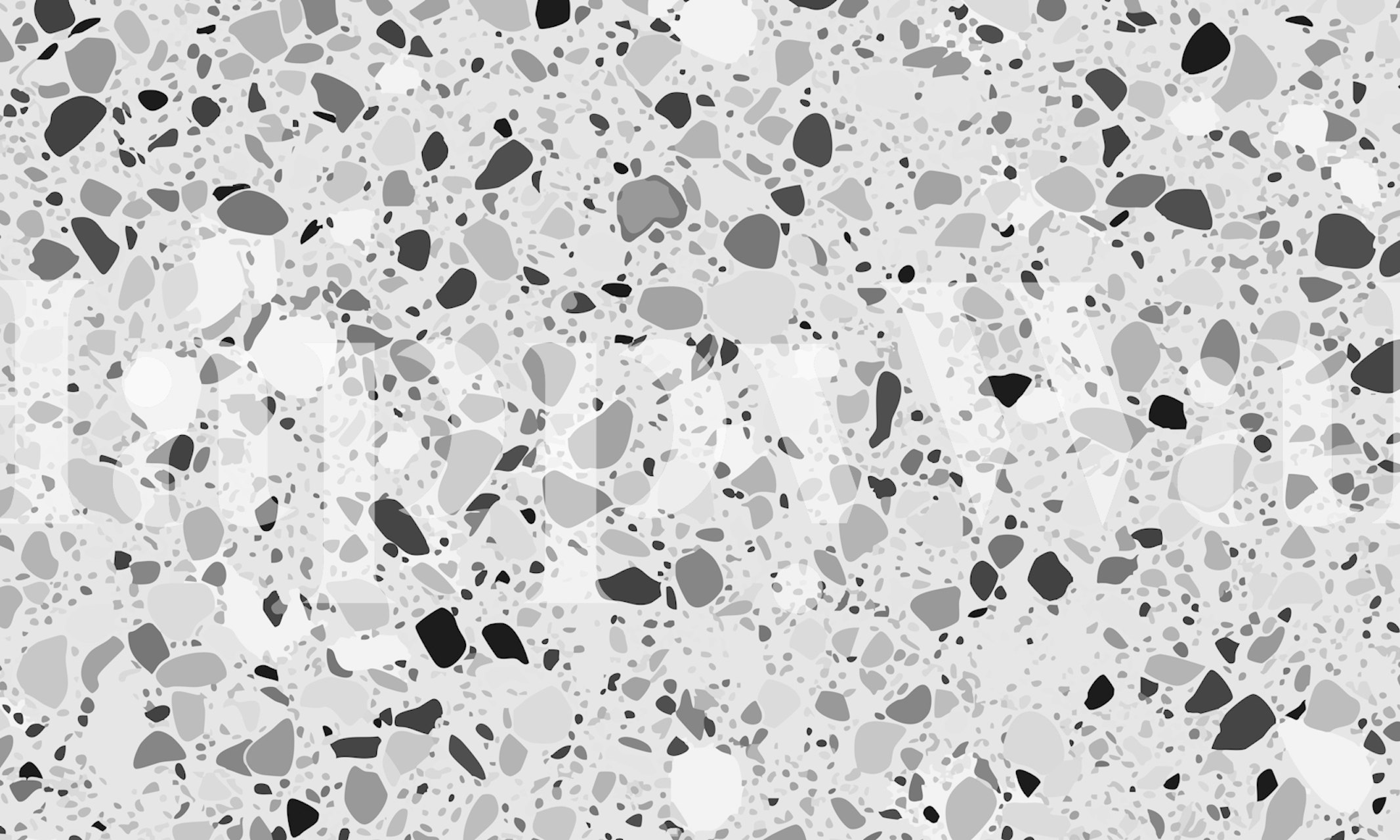 Grey Terrazzo Stone Chips wallpaper in room