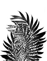 Palm Leaves with Tiger 3 ταπετσαρία