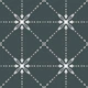 Sashiko Hana-Goshi - Latticed Flower On Blue