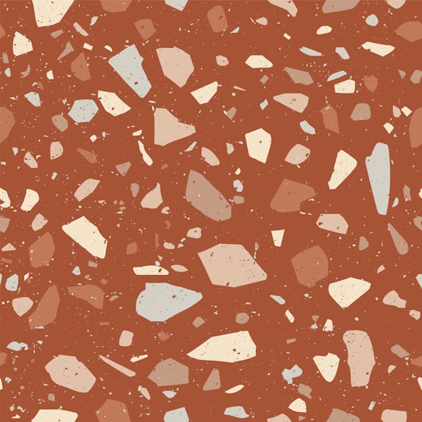 Warm Clay Terrazzo Texture Pattern L