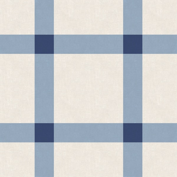 Navy and Sky Blue Windowpane