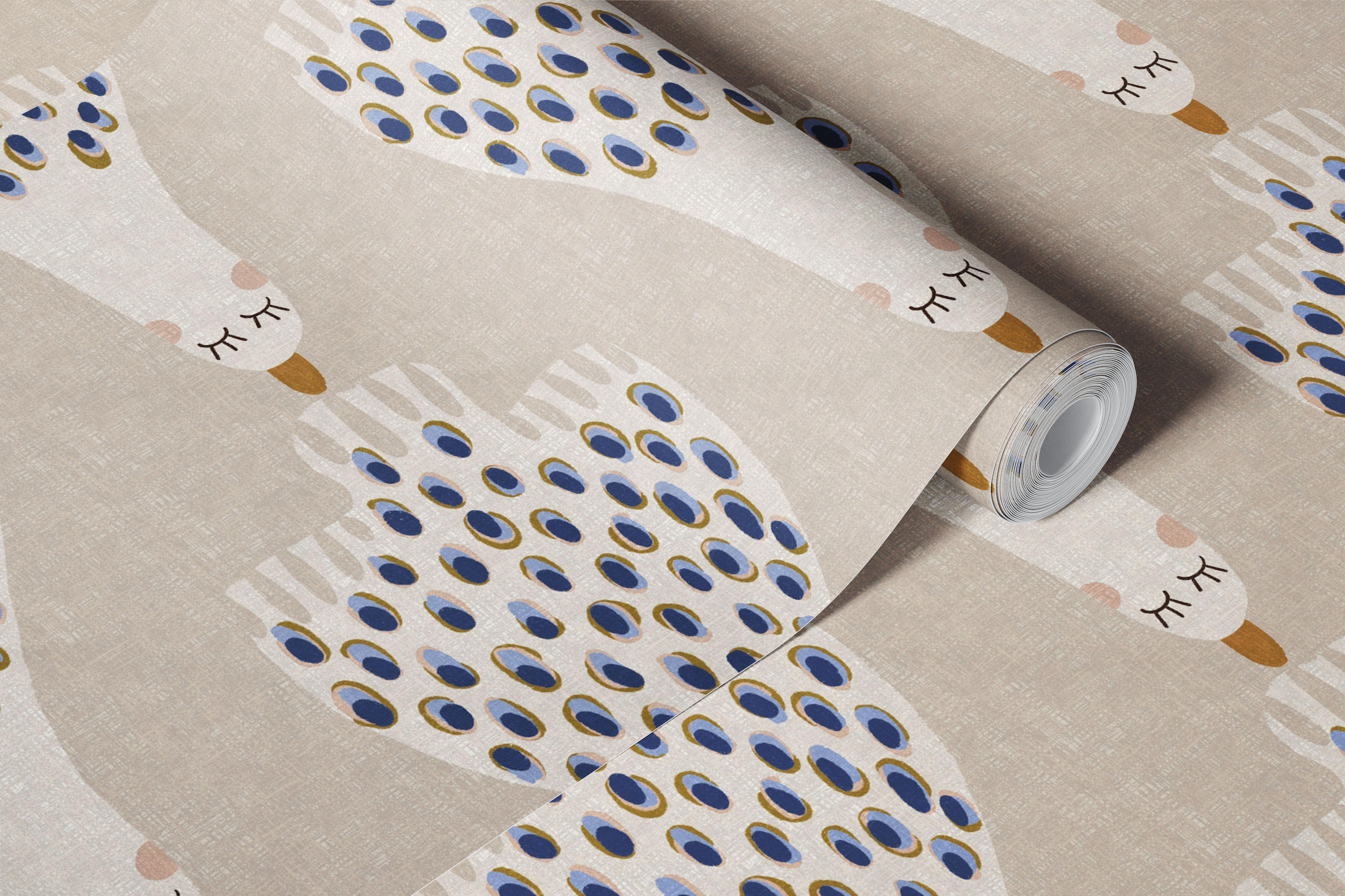 Nordic Swan nursery wallpaper design