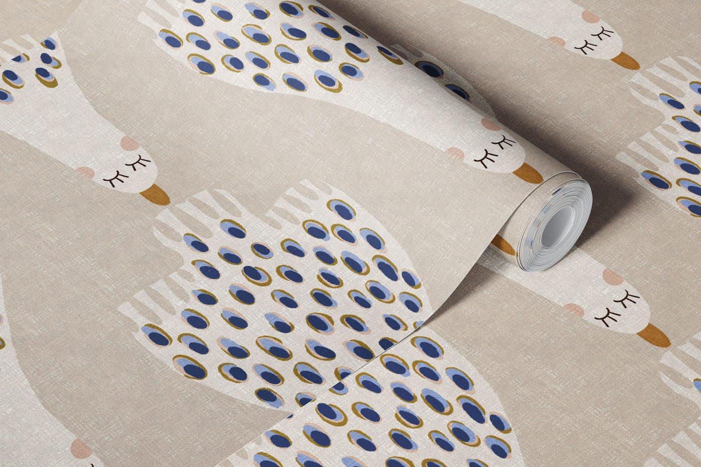 Nordic Swan Nursery wallpaper roll