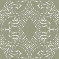 eucalyptus mist lace dot medallion texture wallpaper