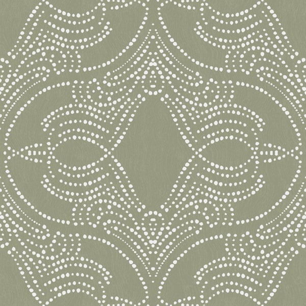 eucalyptus mist lace dot medallion texture
