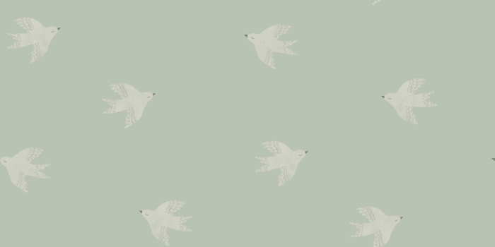 Dreamy Birds – Soft Mint Wallpaper