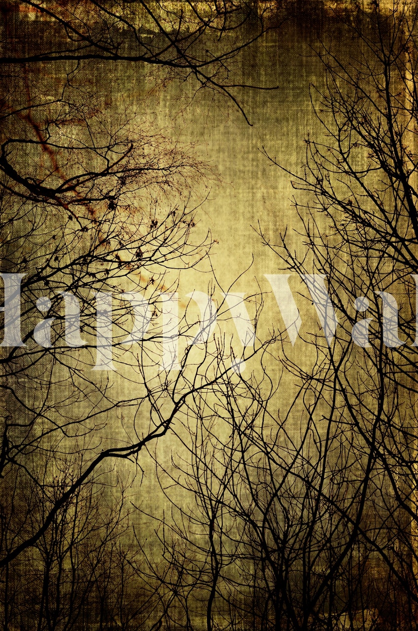 Intricate branches against a textured dark background wallpaper