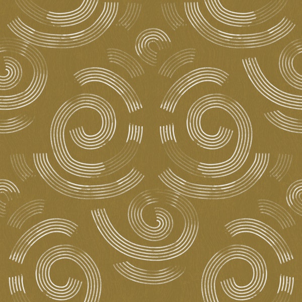 muted mustard swirl geometric texture