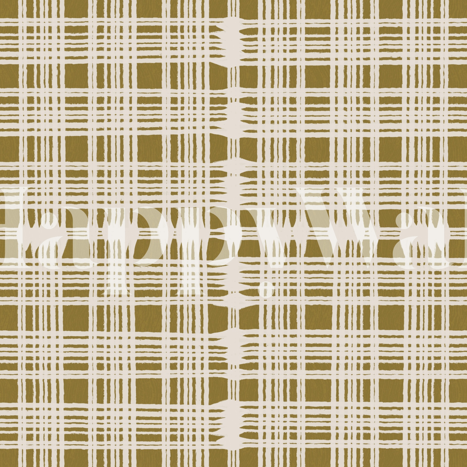 Mustard Grid Muted Mustard Plaid Wallpaper | Happywall.com