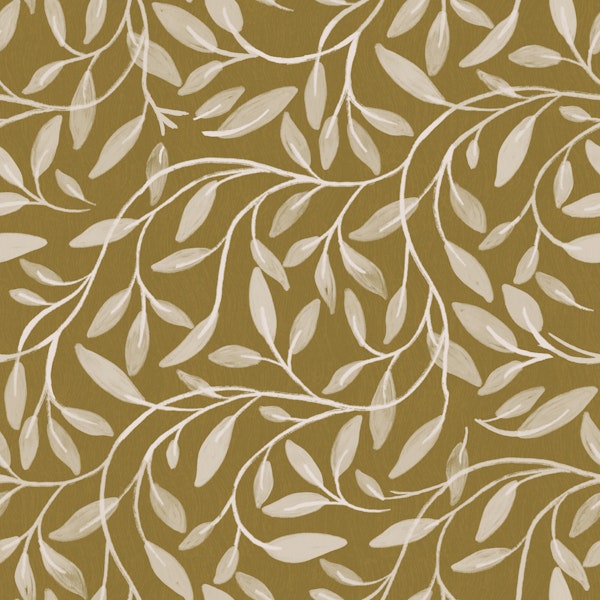 muted mustard flowing leaves texture