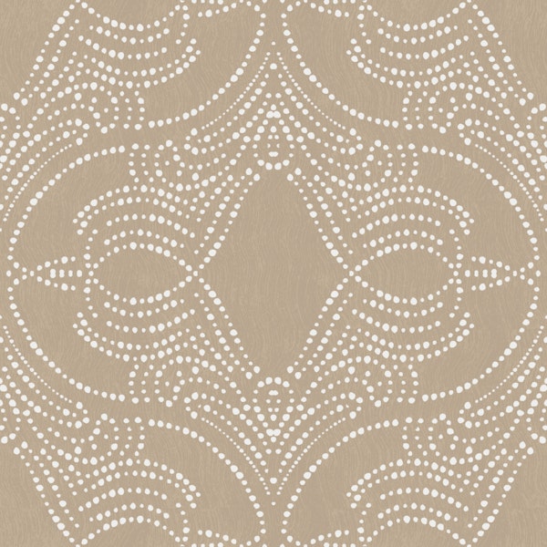 oat beige lace dot medallion texture