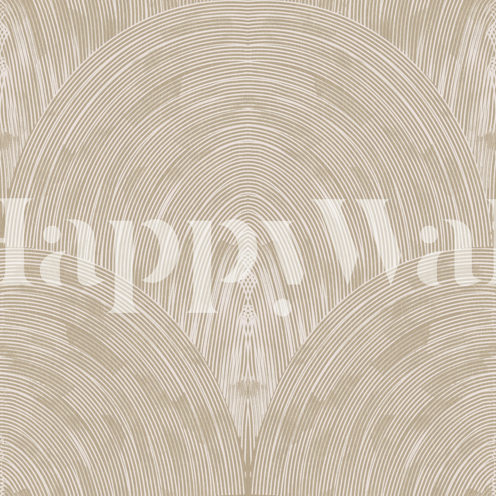 Oat Beige Arch Fan Texture Wallpaper - Happywall