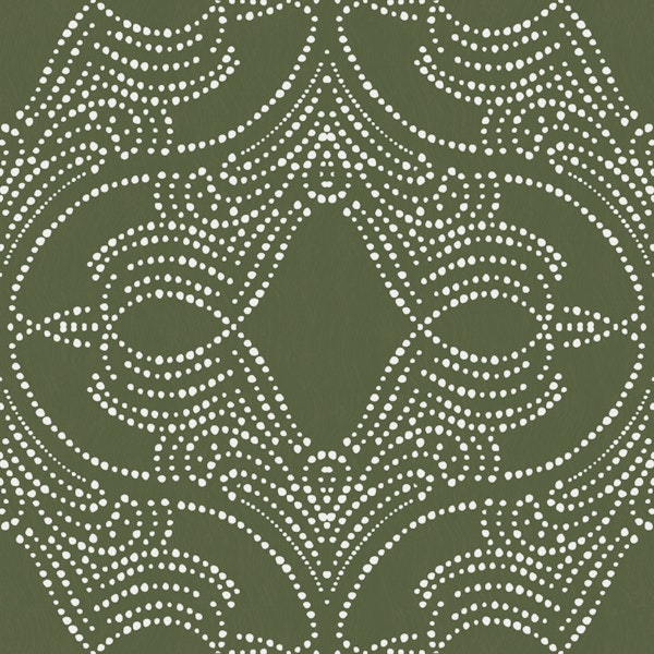 olive grove lace dot medallion texture