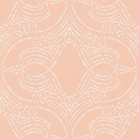 peach blush lace dot medallion texture wallpaper