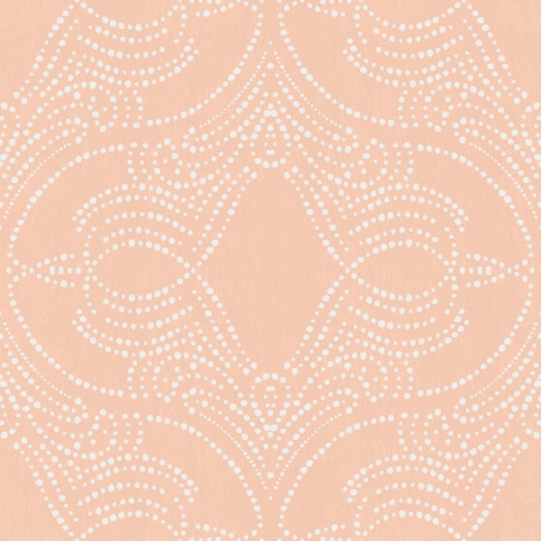 peach blush lace dot medallion texture