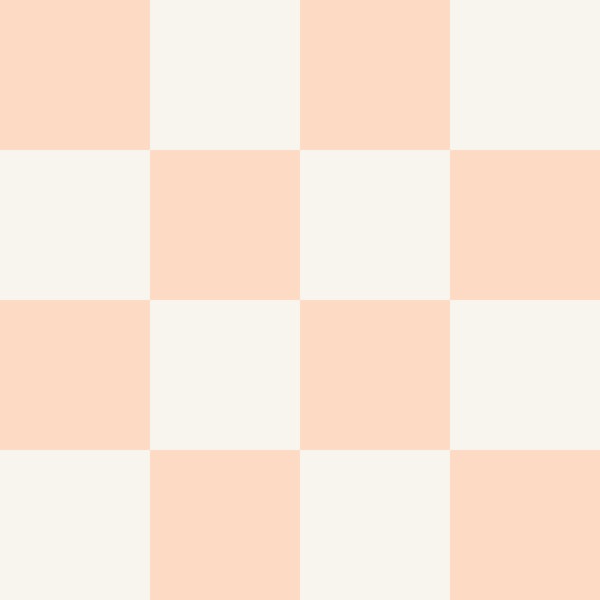 Checkerboard - Peach and cream - M
