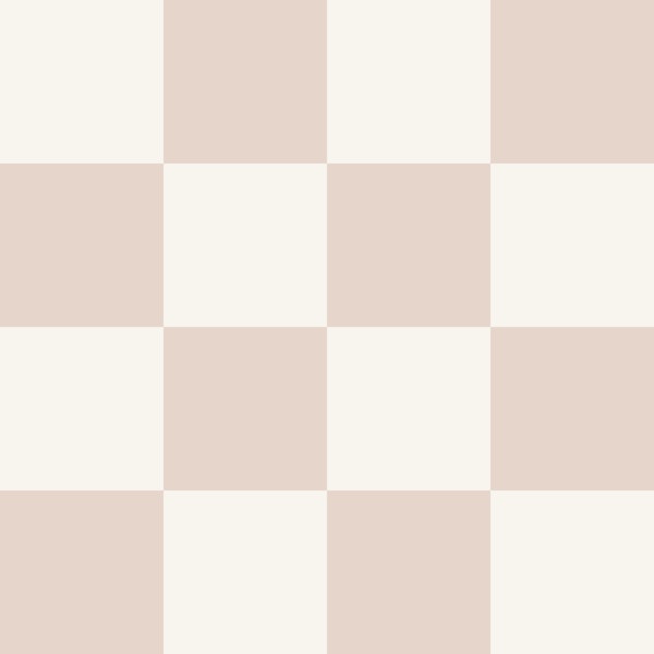 Checkerboard - soft latte and cream - M