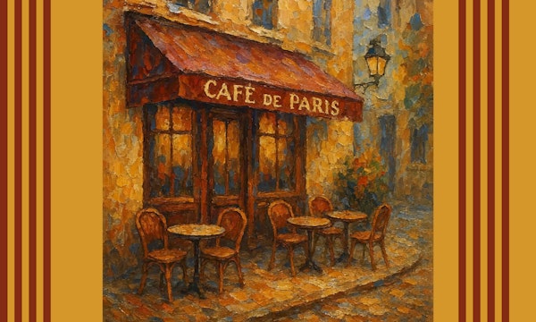 Vintage Paris Cafe Scene