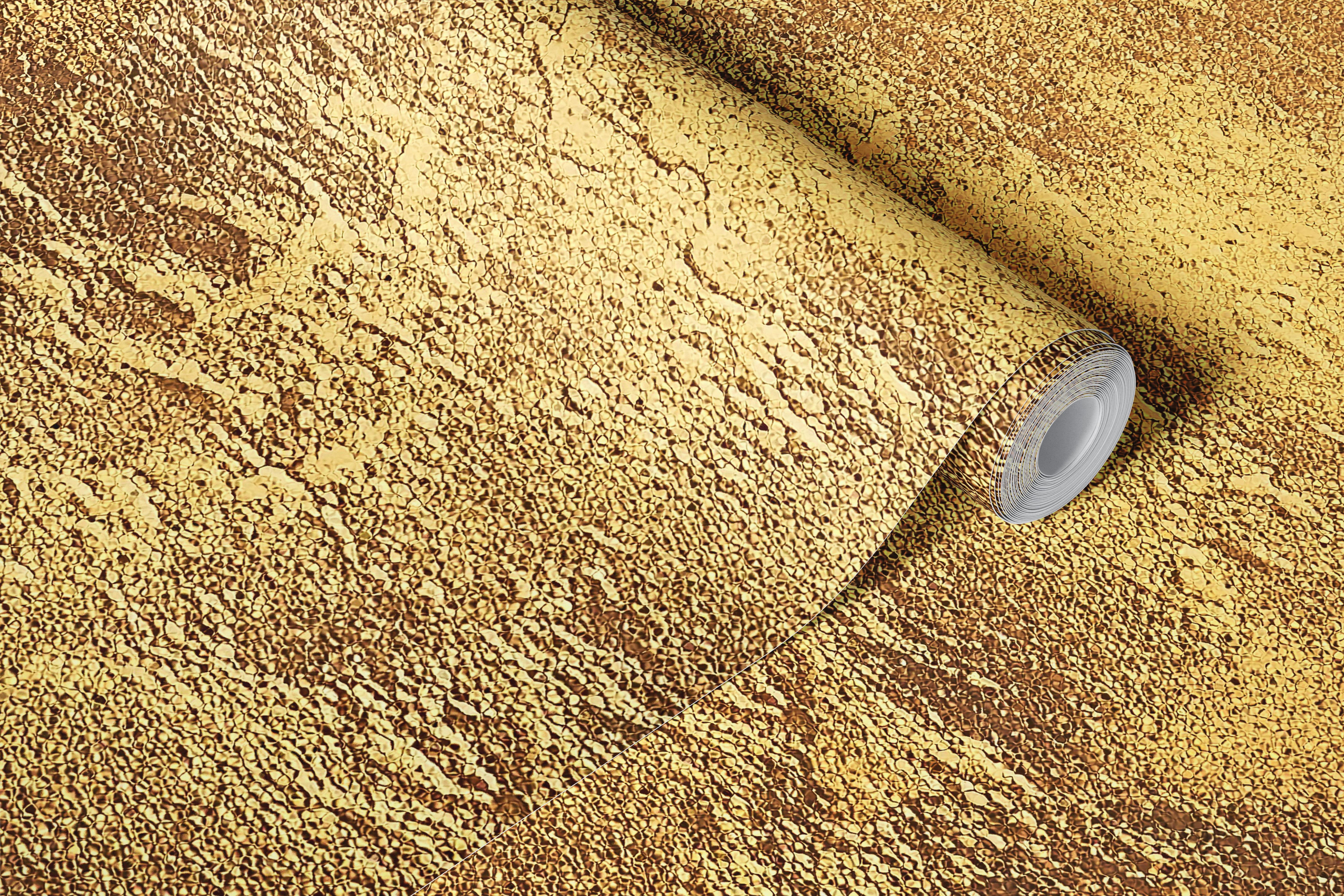 Antique gold plaster texture wallpaper in a room