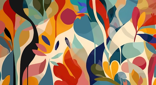 Vibrant Leafy Abstract Garden