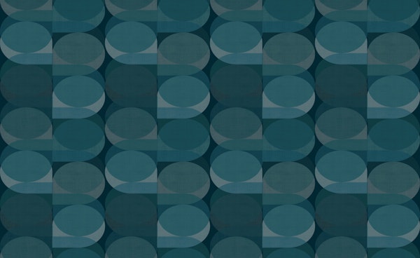 Teal Retro Geometric Tiles