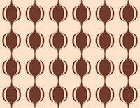 Retro Brown Geometric Ovals tapete