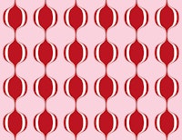 Retro Red Mod Ovals tapete