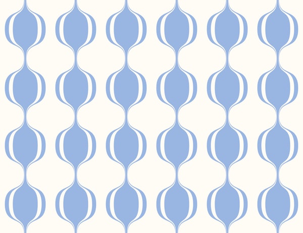 Retro Mod Blue Ovals