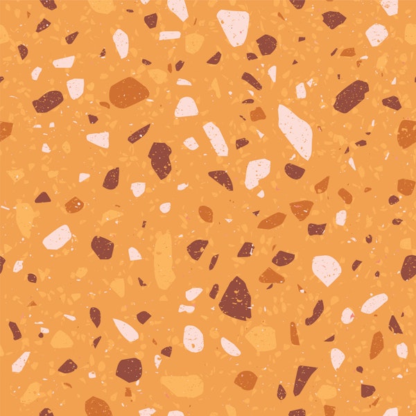 Retro Mustard Terrazzo Pattern L