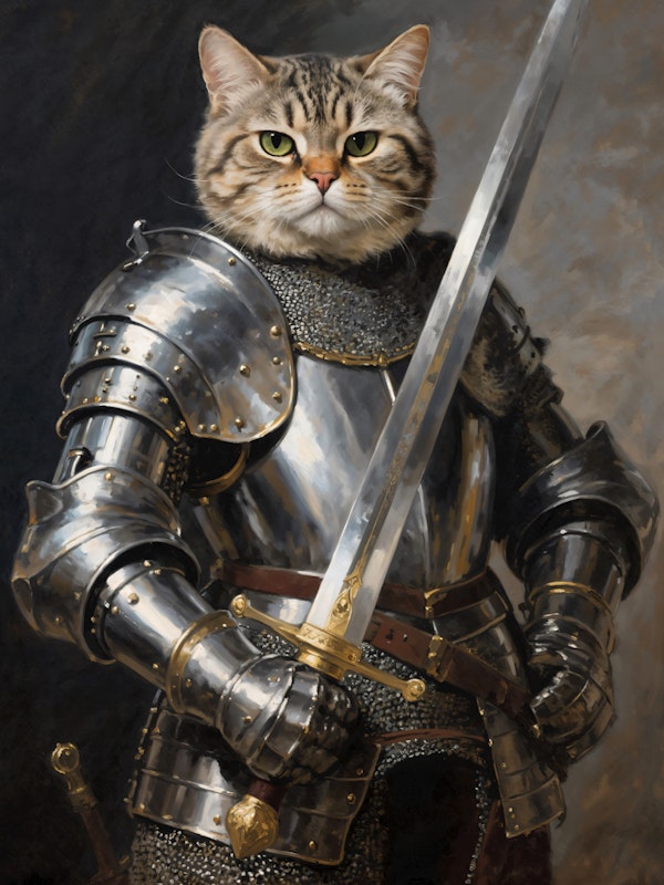 Knight Cat Portrait