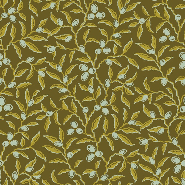 Olive all over branches - olive green