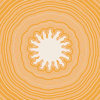 Abstract Yellow Sun Circles wallpaper