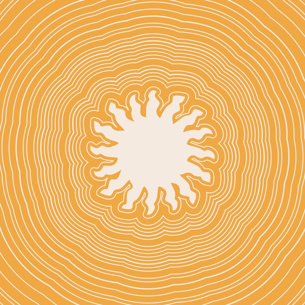 Abstract Yellow Sun Circles