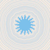 Abstract Blue Sun Circles wallpaper