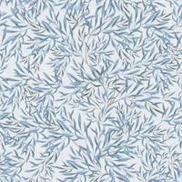 Serene Olive Tree Foliage  - Blue and White wallpaper