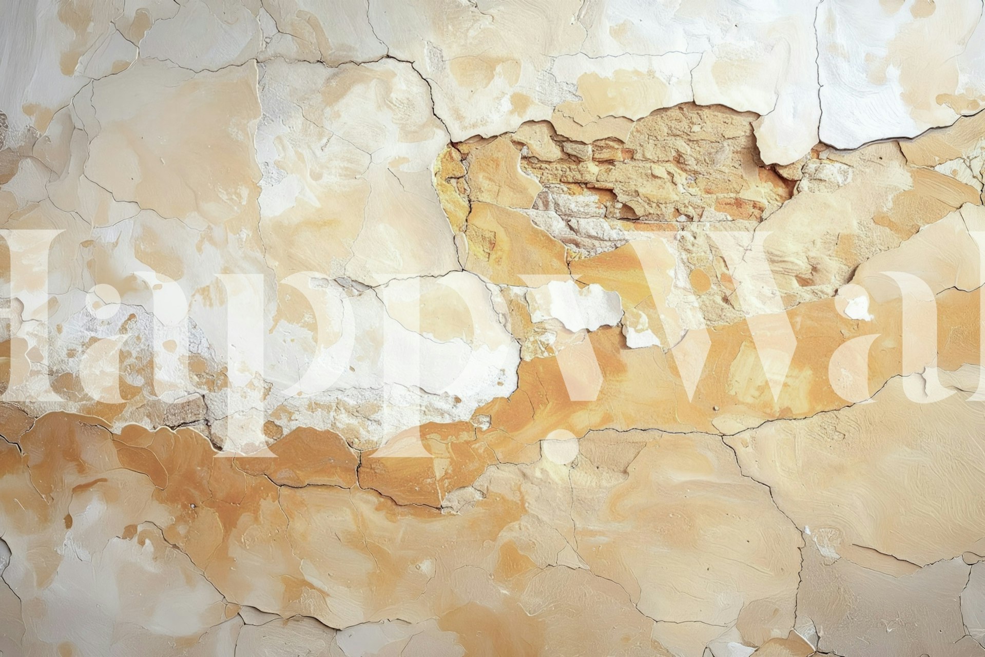 Weathered concrete tones wallpaper in a room