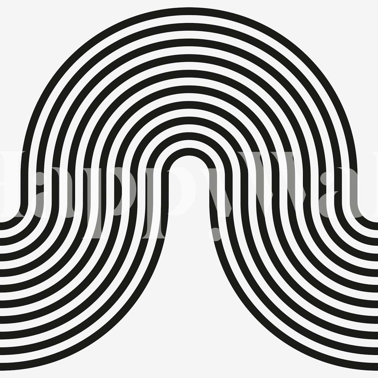 Black White Retro Arch tapet i ett rum