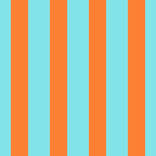 Beach House Mint and Orange Stripes