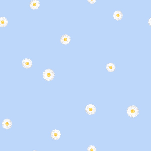 Soft Sky Blue Daisies