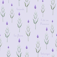 Provence Lavender Garden lilac tapet