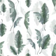 Tropical Soft Watercolor Leaves sage
