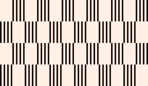 Large Artisan Minimalist Stripes