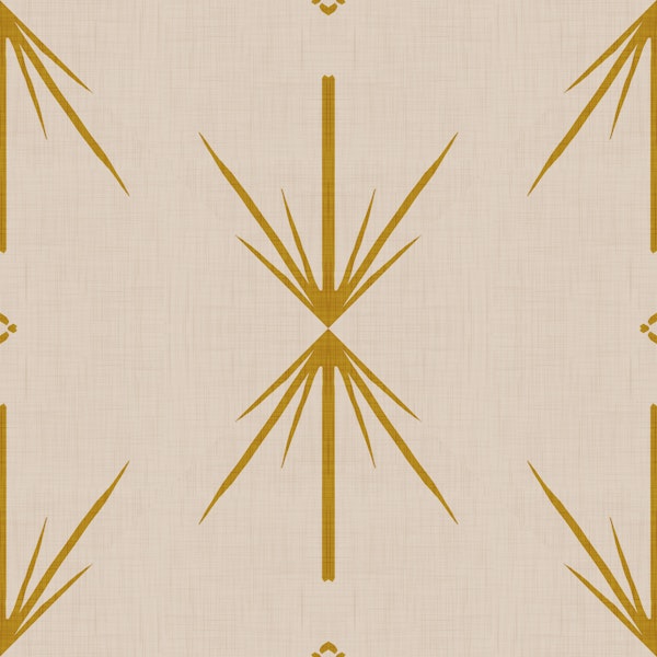 Mid Century Atomic Starburst Mustard