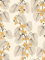 Japandi Farmhouse tendrils elegant yellow tapete