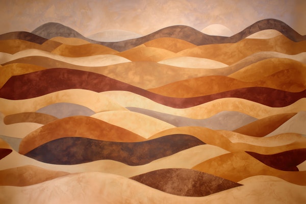 Boho Terracotta Abstract Desert Hills