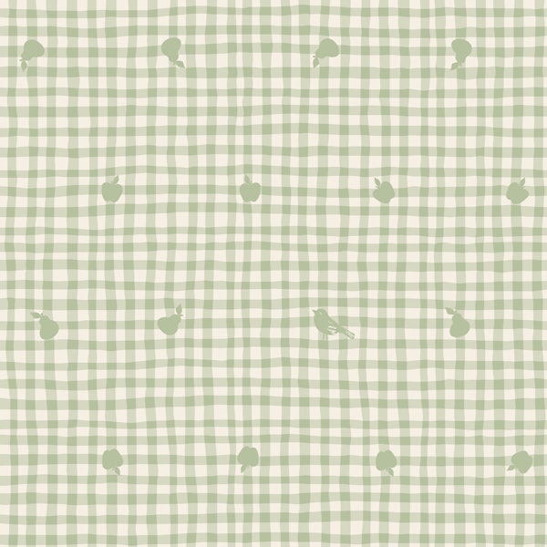 Cozy Farmhouse Gingham Sage Green