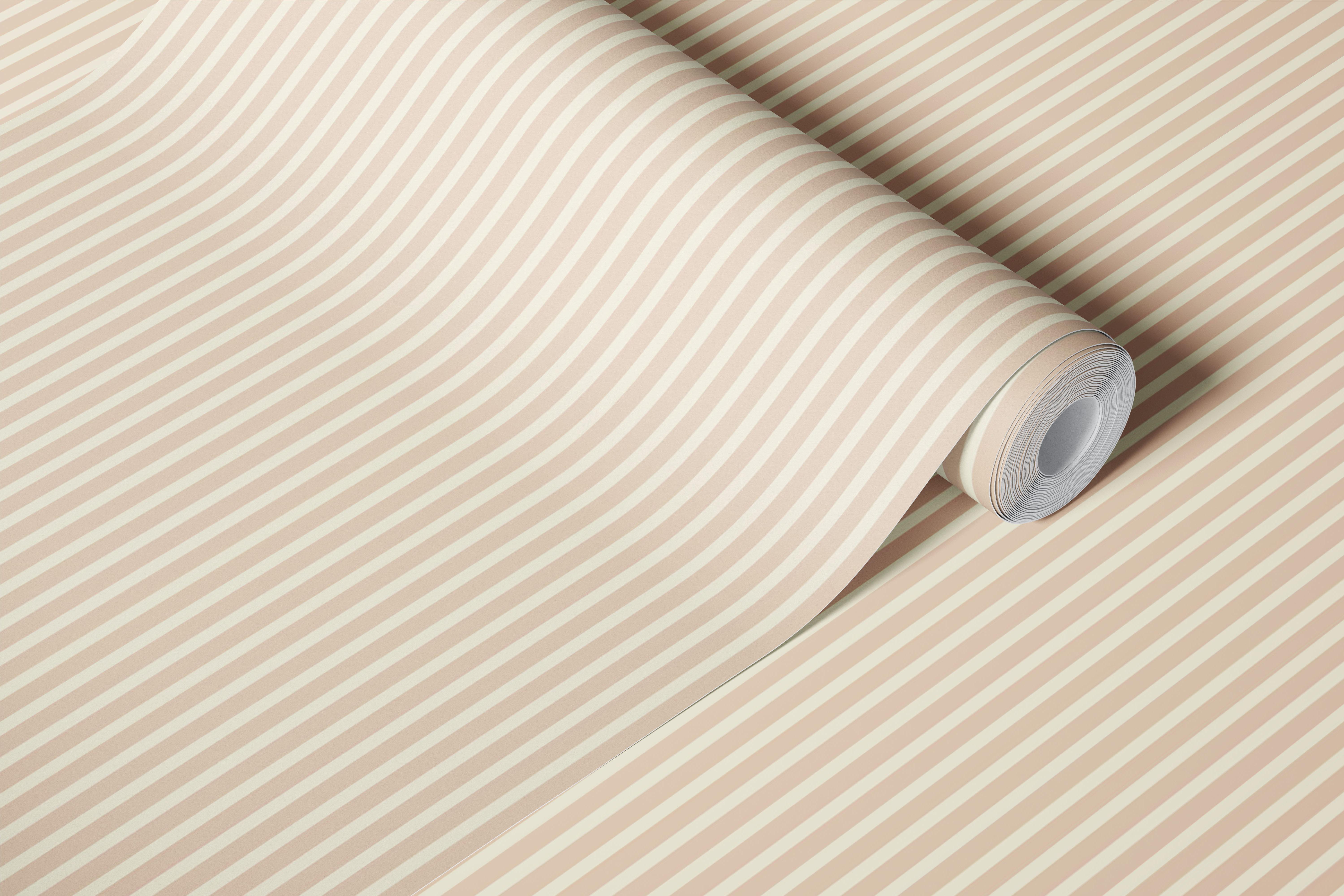 Varm sand Soft Pinstripe-tapet i ett rum