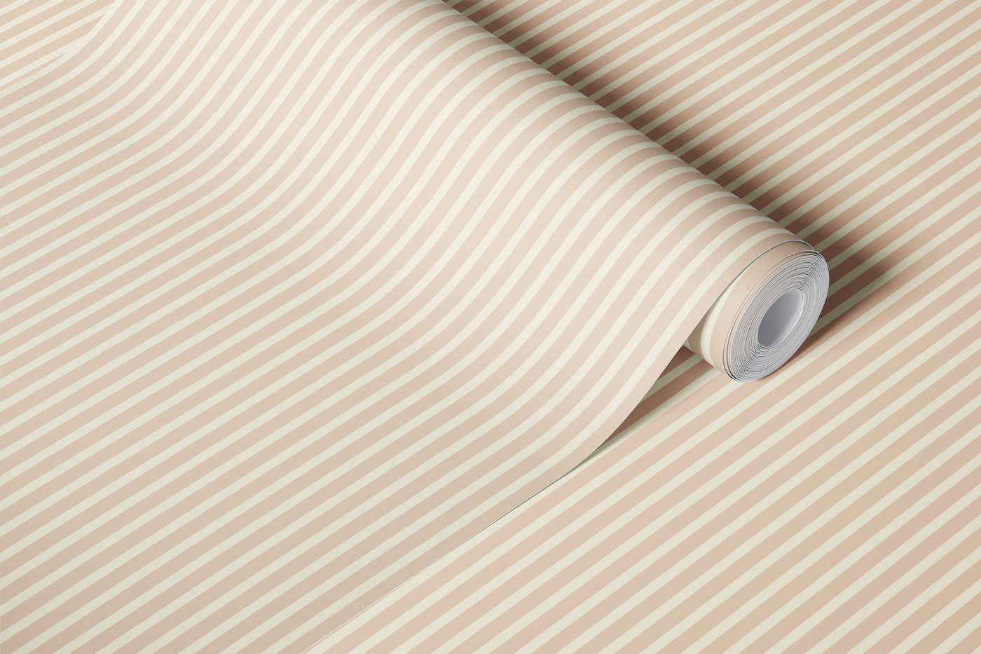 Soft Pinstripe - Warm Sand wallpaper roll