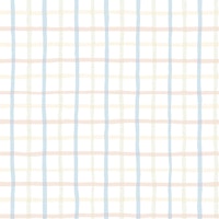Pastel Nursery Plaid Grid behang