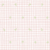 Soft Pink Gingham Fruit papiers peint